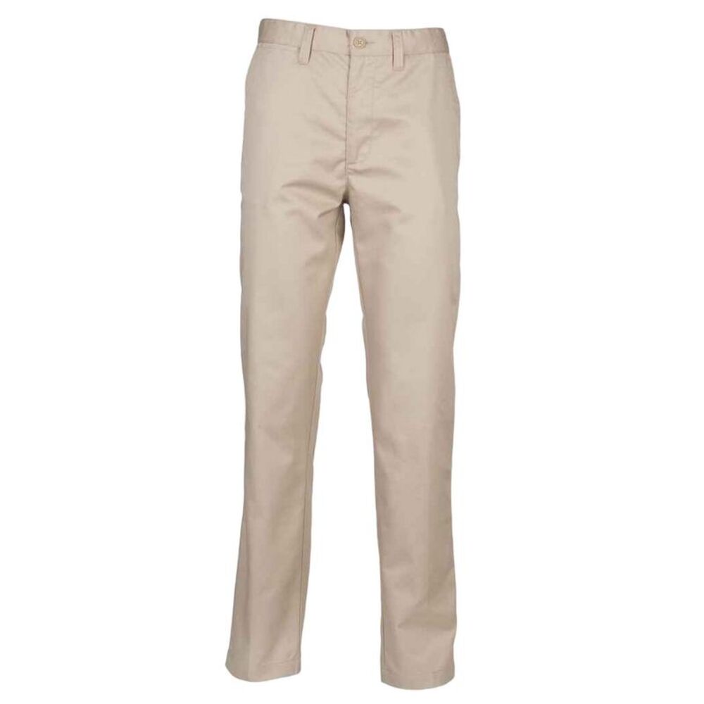 Henbury Mens Flat Fronted Pants / Stone